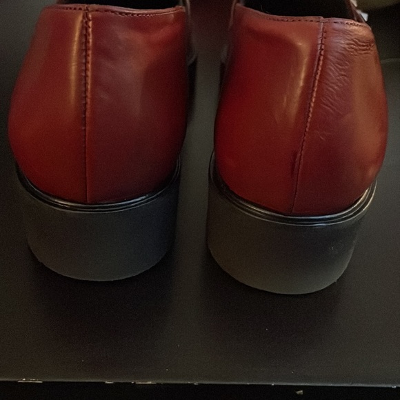 Paul Green Sofia Studded Leather Loafer Wine Size 8 - Picture 5 of 9